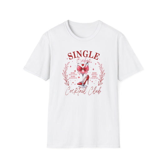 Single Babe's Cocktail Club Funny Valentine's Day Shirt