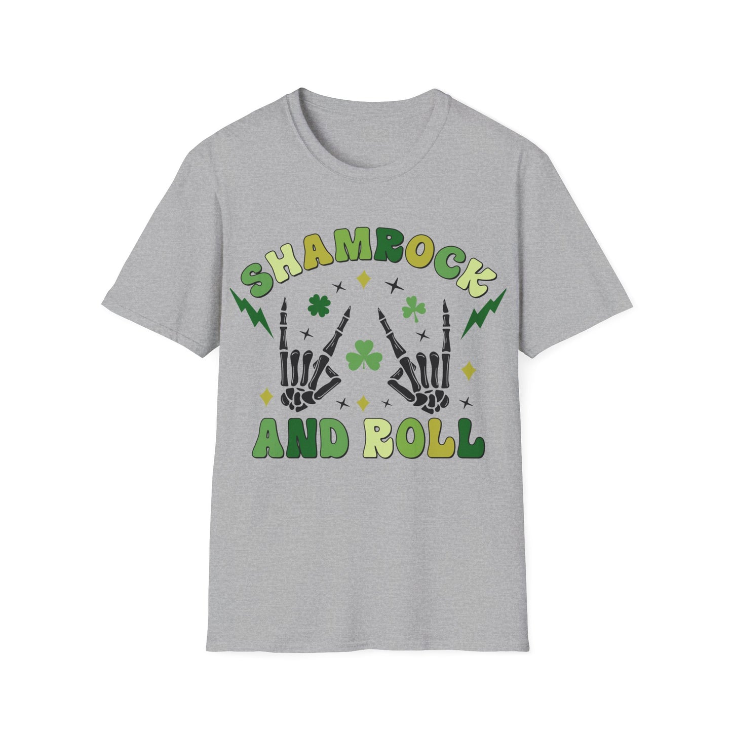 Shamrock and Roll Funny St. Patty's Day Retro T-Shirt