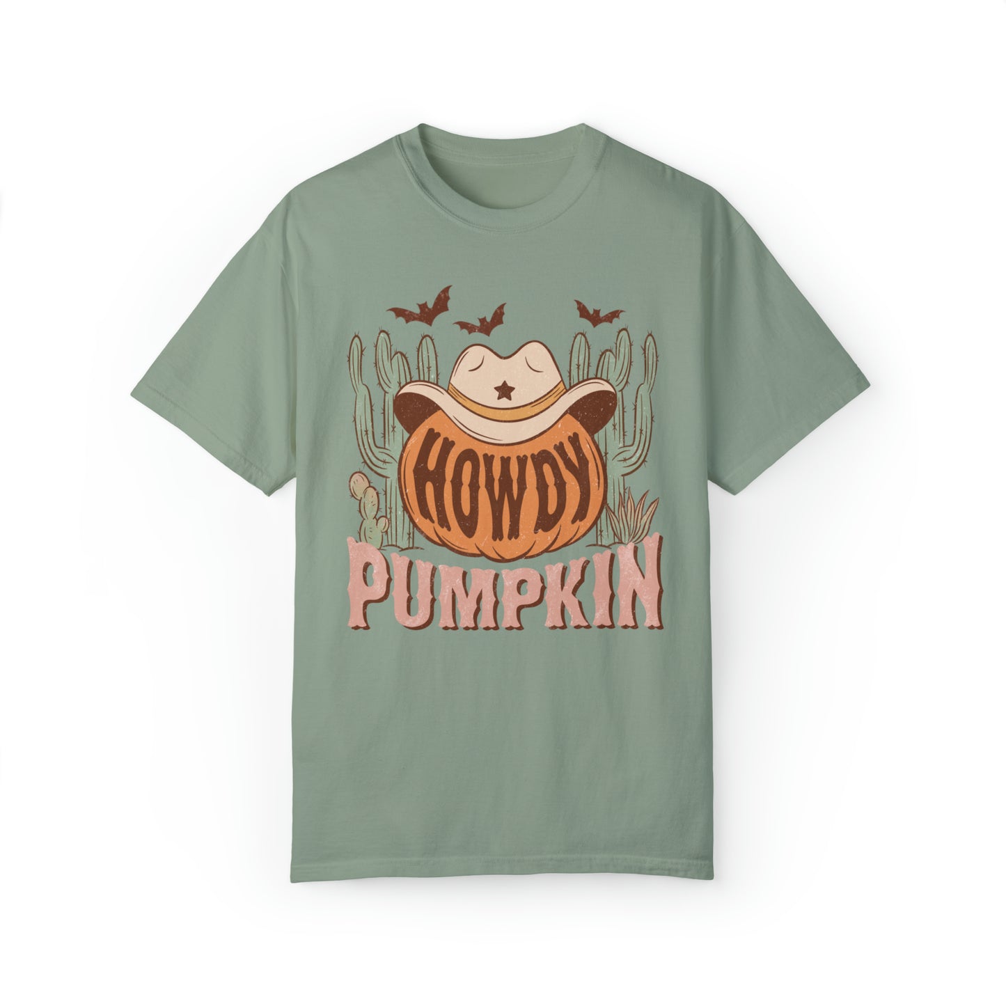 Howdy Pumpkin Western Comfort Colors Halloween Shirt