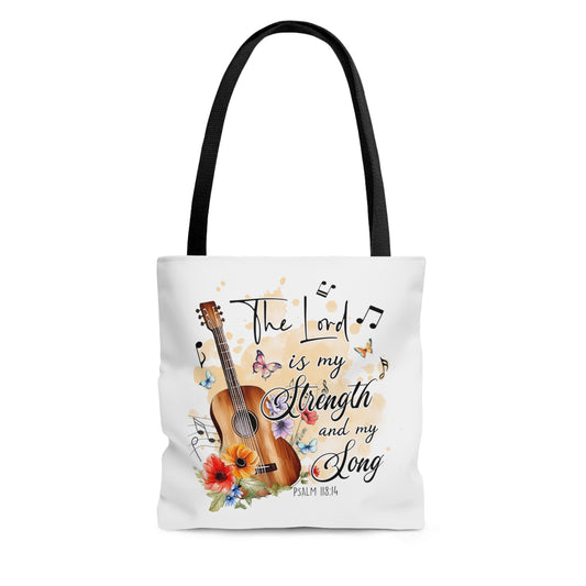 The Lord is My Strength and My Song Religious Tote Bag