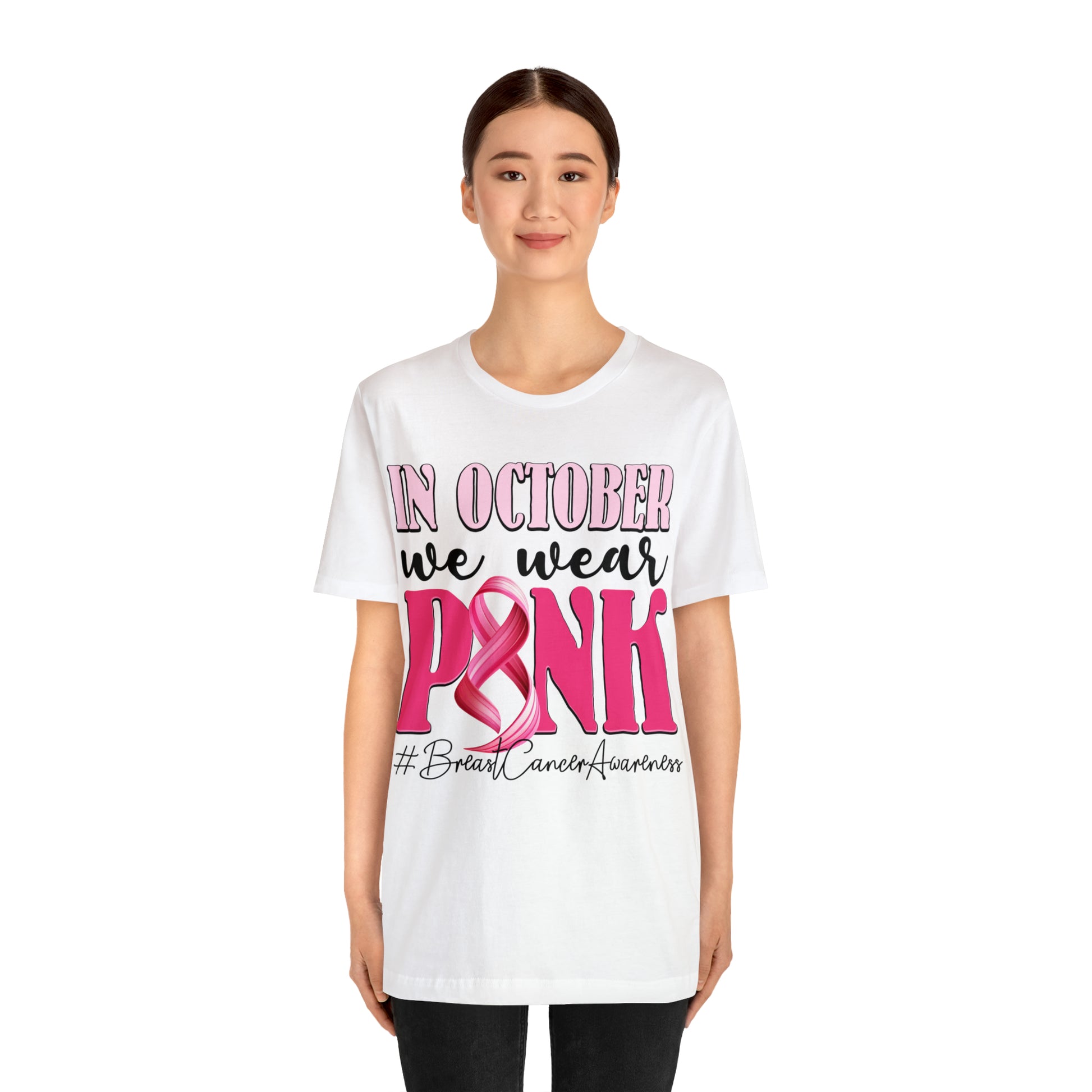 Copy of In October We Wear Pink Breast Cancer Awareness Shirt