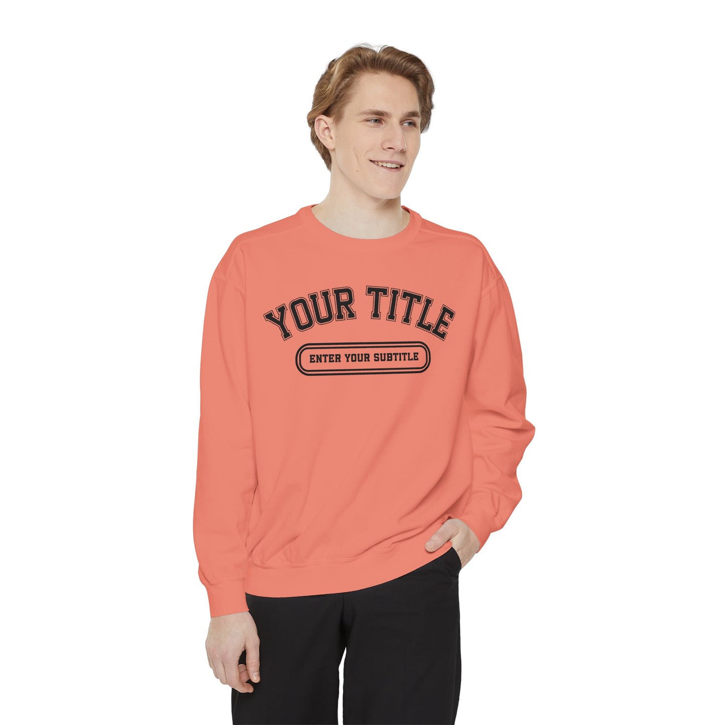 Custom Comfort Colors Sweatshirt – Personalized Title Crewneck