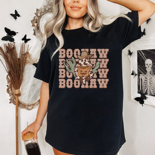Boohaw Comfort Colors Western Halloween Shirt