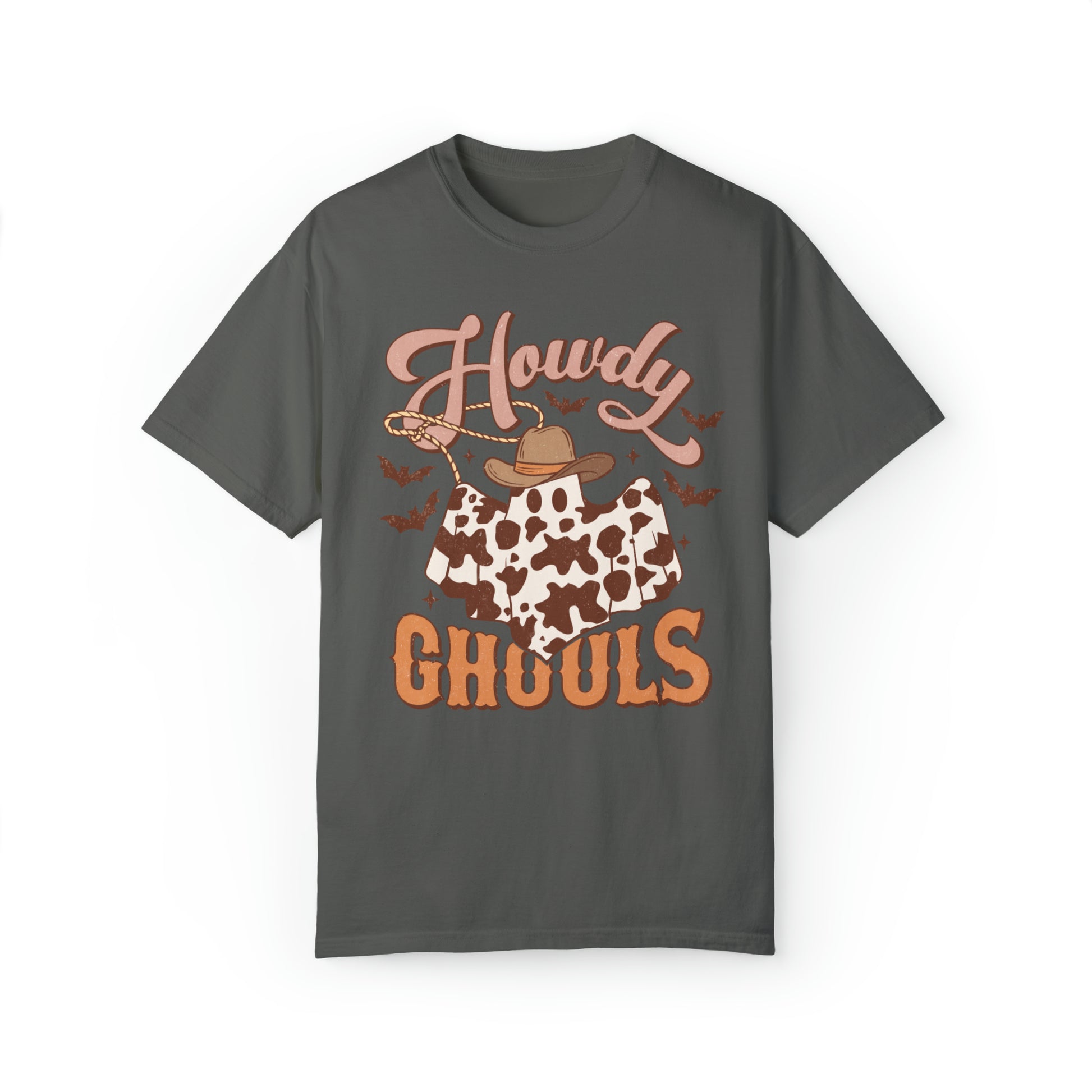 Howdy Ghouls Cow Ghost, Comfort Colors Halloween Shirt