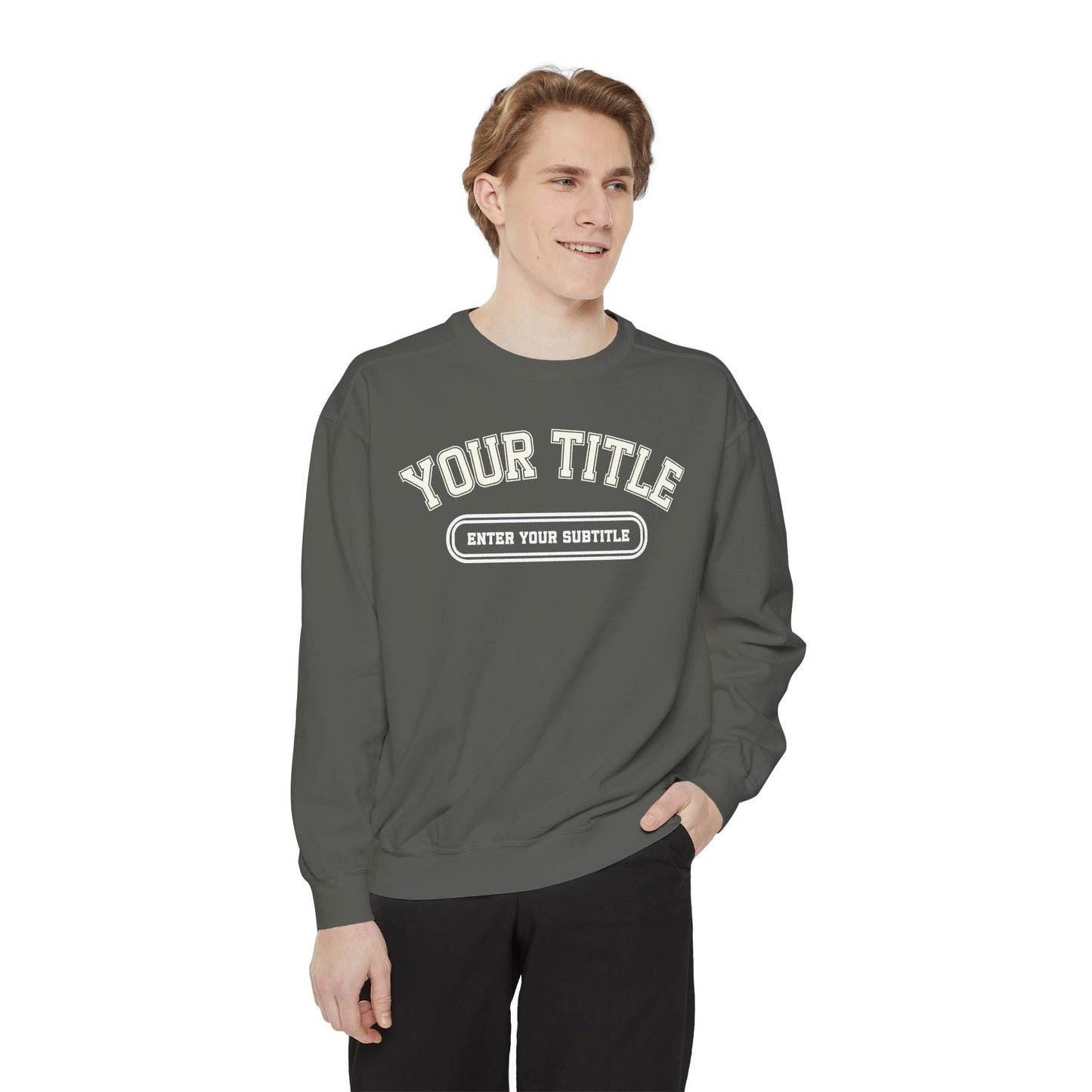 Custom Comfort Colors Sweatshirt – Personalized Title Crewneck