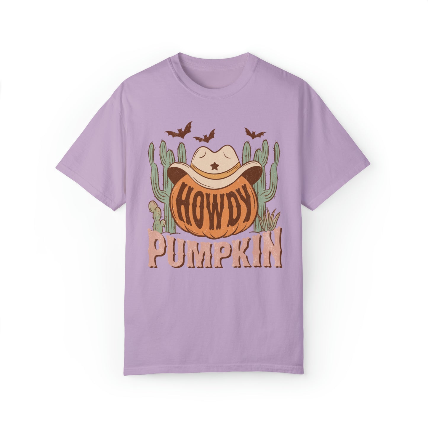 Howdy Pumpkin Western Comfort Colors Halloween Shirt