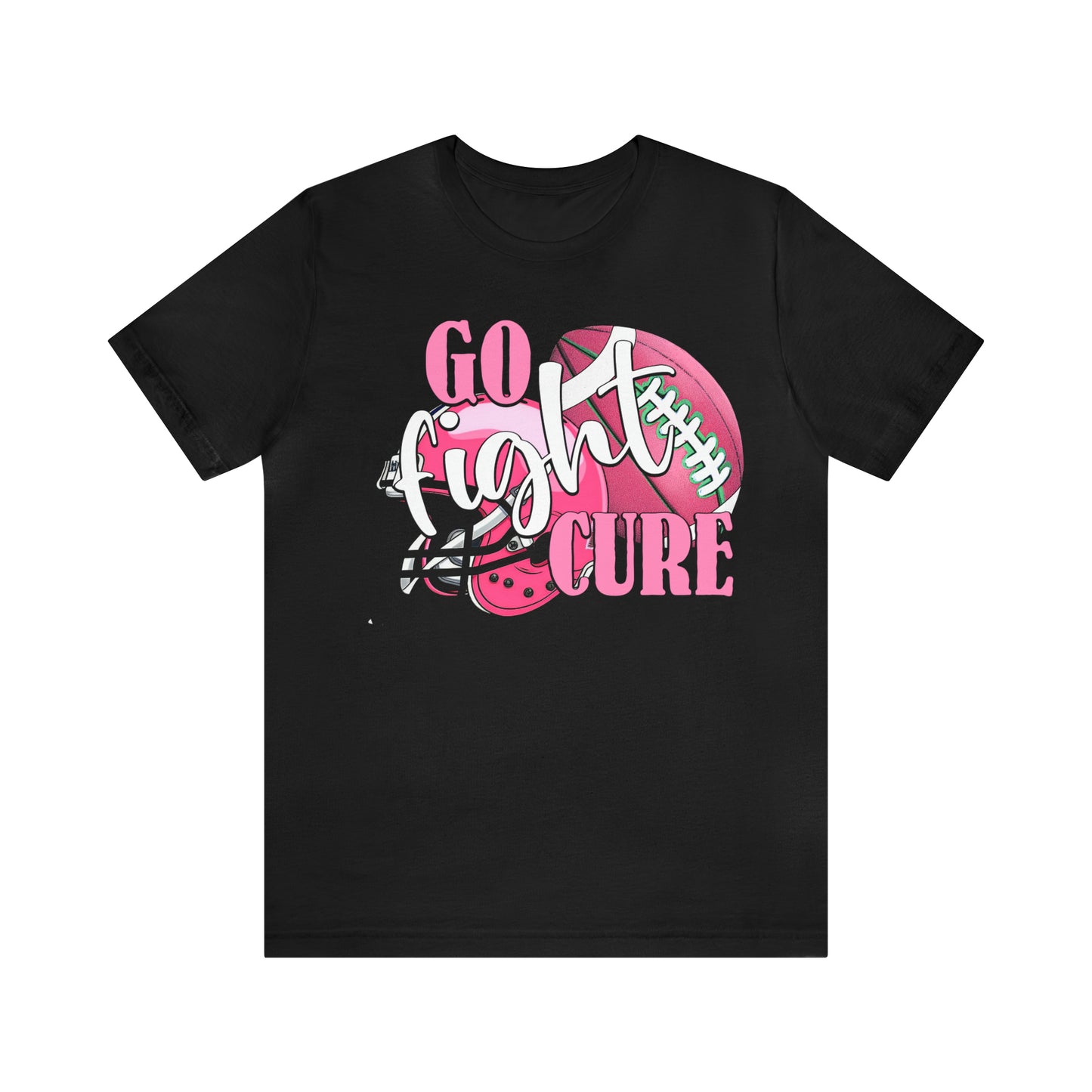 Go Fight Cure Football Breast Cancer Awareness Shirt