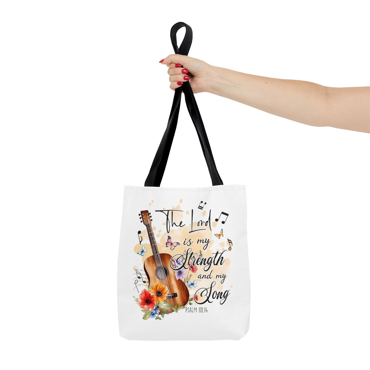 The Lord is My Strength and My Song Religious Tote Bag