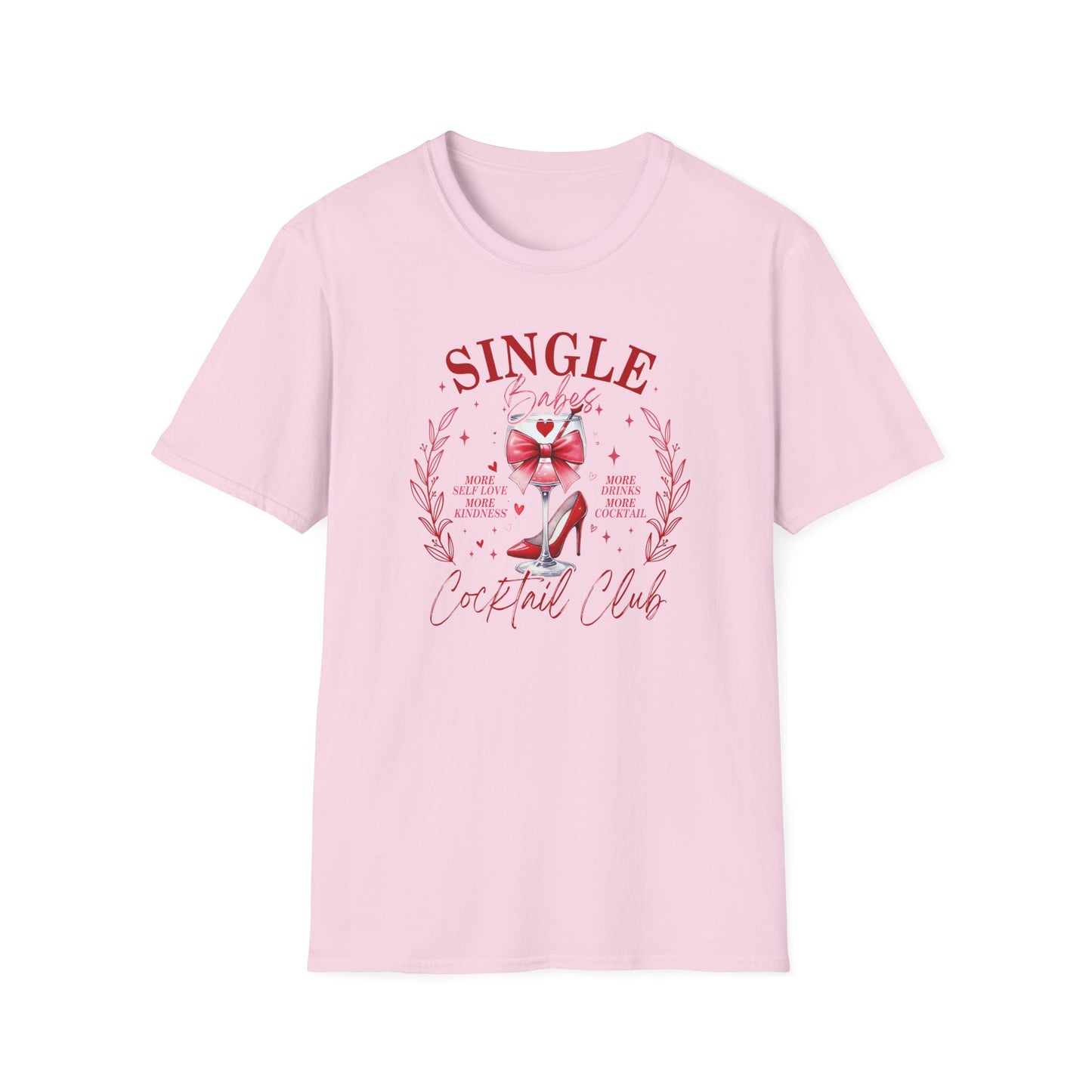 Single Babe's Cocktail Club Funny Valentine's Day Shirt