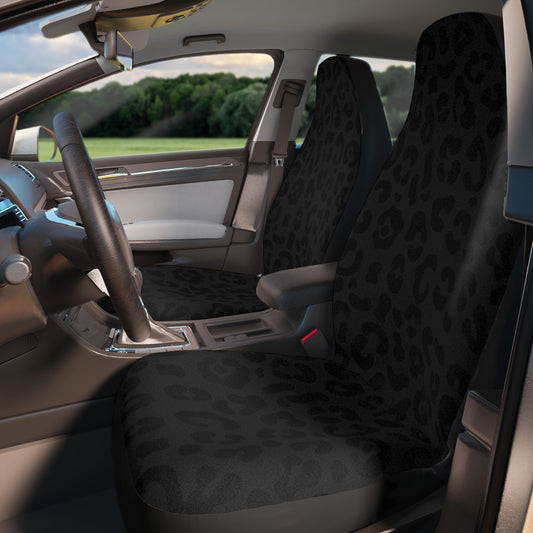 Black Leopard Car Seat Cover