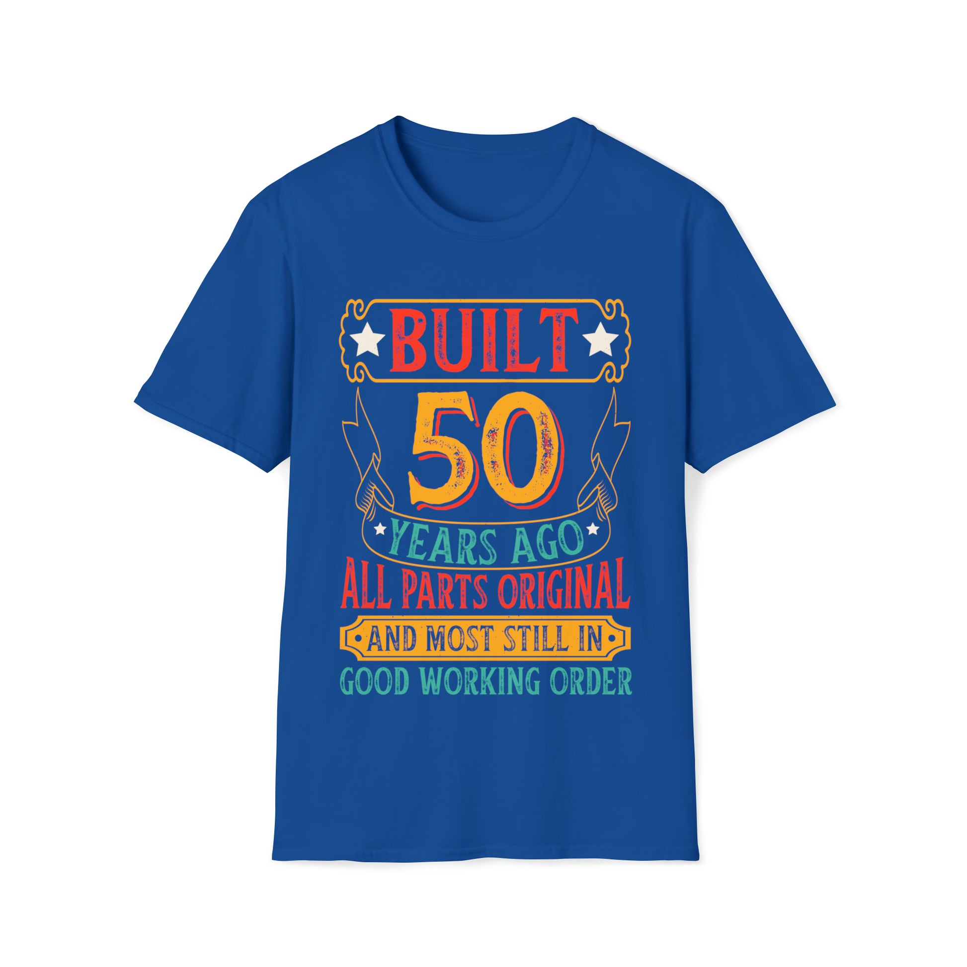 Built 50 Years Ago Retro 50th Birthday Shirt