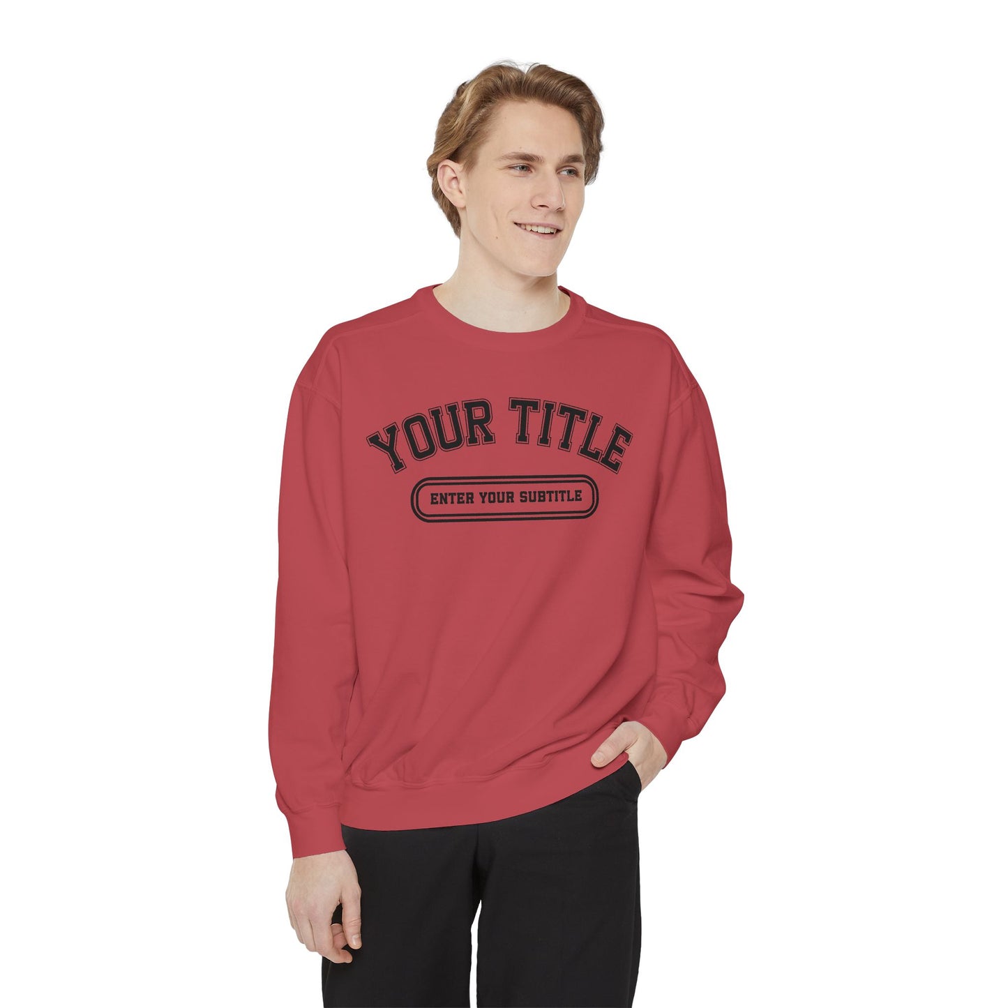 Custom Comfort Colors Sweatshirt – Personalized Title Crewneck