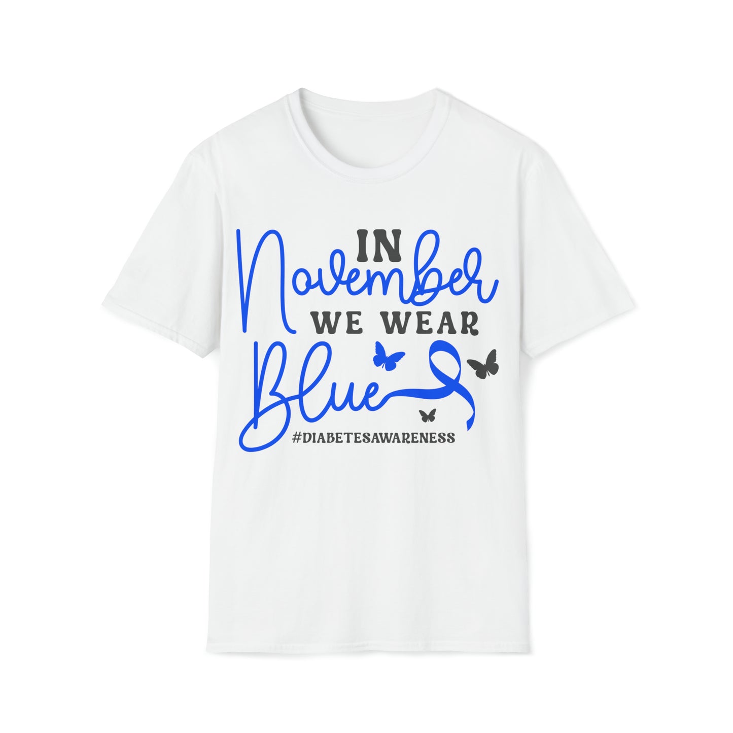 In November We Wear Blue Diabetes Awareness Shirt