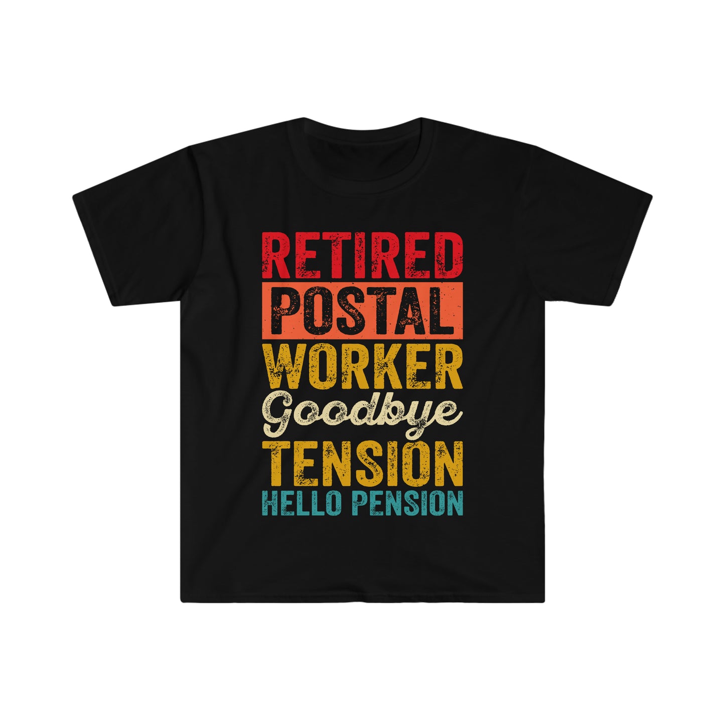 Goodbye Tension Hello Pension Retired Postal Worker Shirt