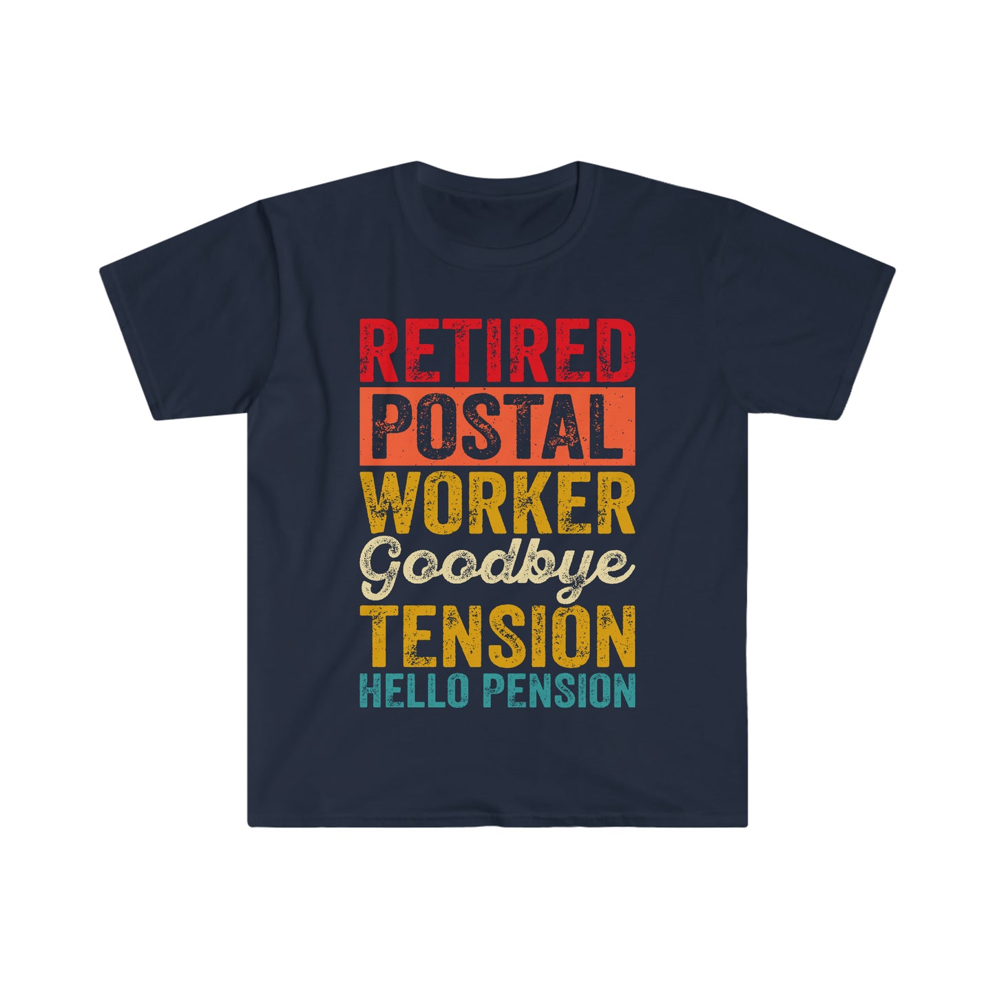 Goodbye Tension Hello Pension Retired Postal Worker Shirt