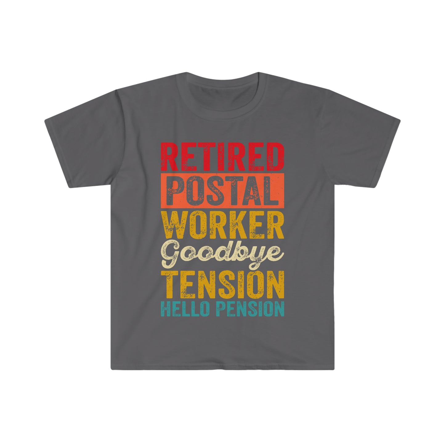 Goodbye Tension Hello Pension Retired Postal Worker Shirt