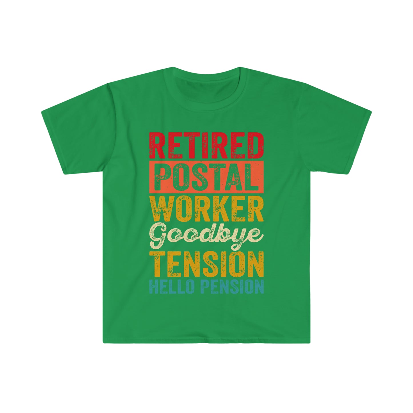 Goodbye Tension Hello Pension Retired Postal Worker Shirt