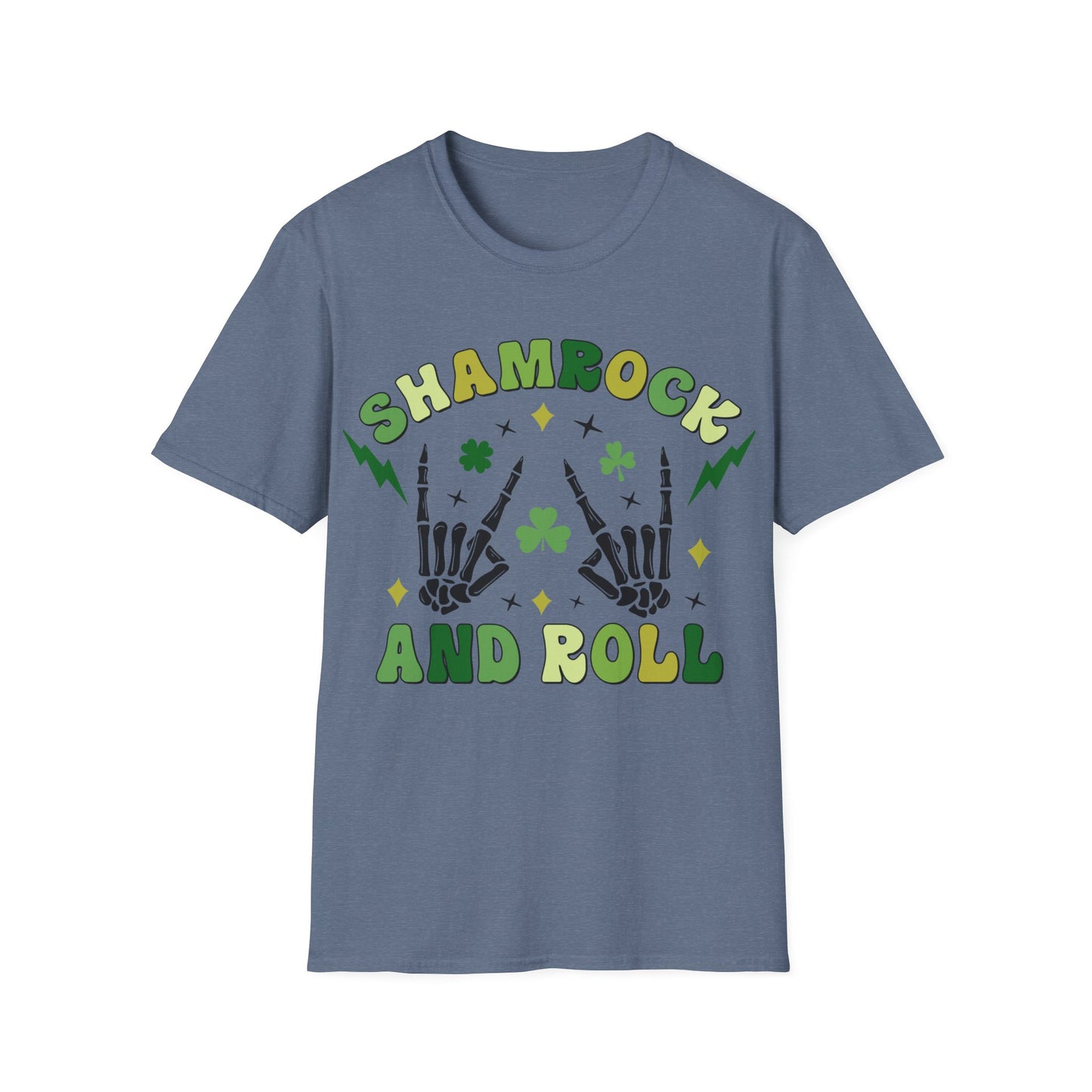 Shamrock and Roll Funny St. Patty's Day Retro T-Shirt