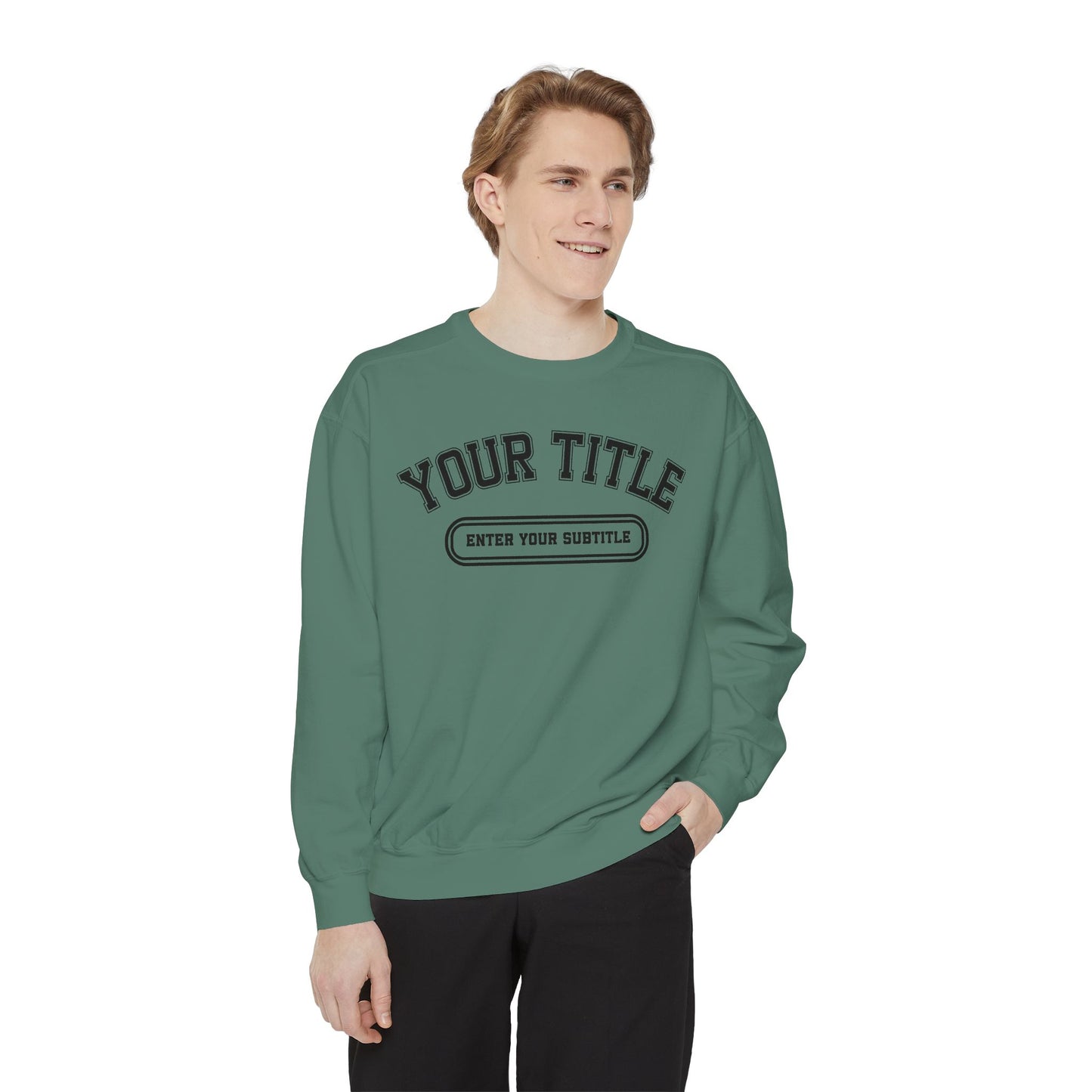 Custom Comfort Colors Sweatshirt – Personalized Title Crewneck