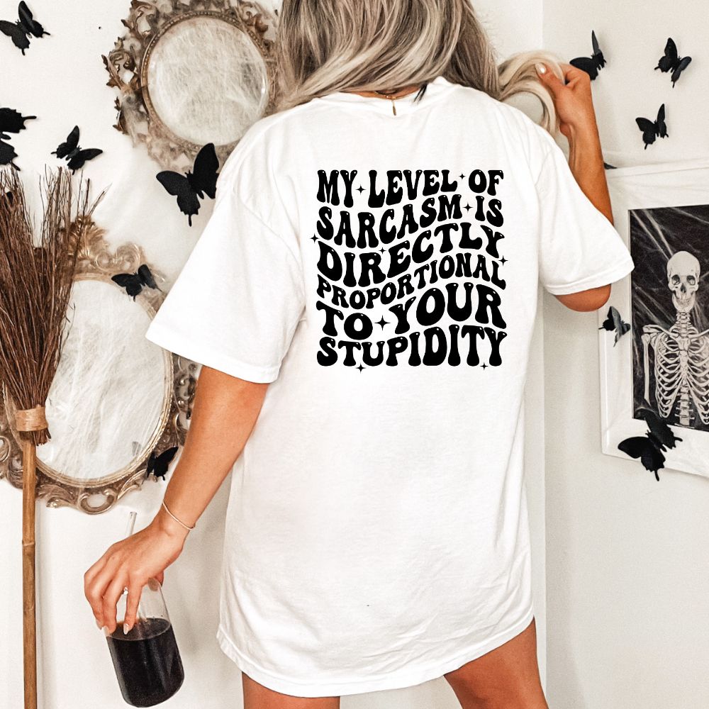 You Decide My Level of Sarcasm Comfort Colors Sassy Shirt