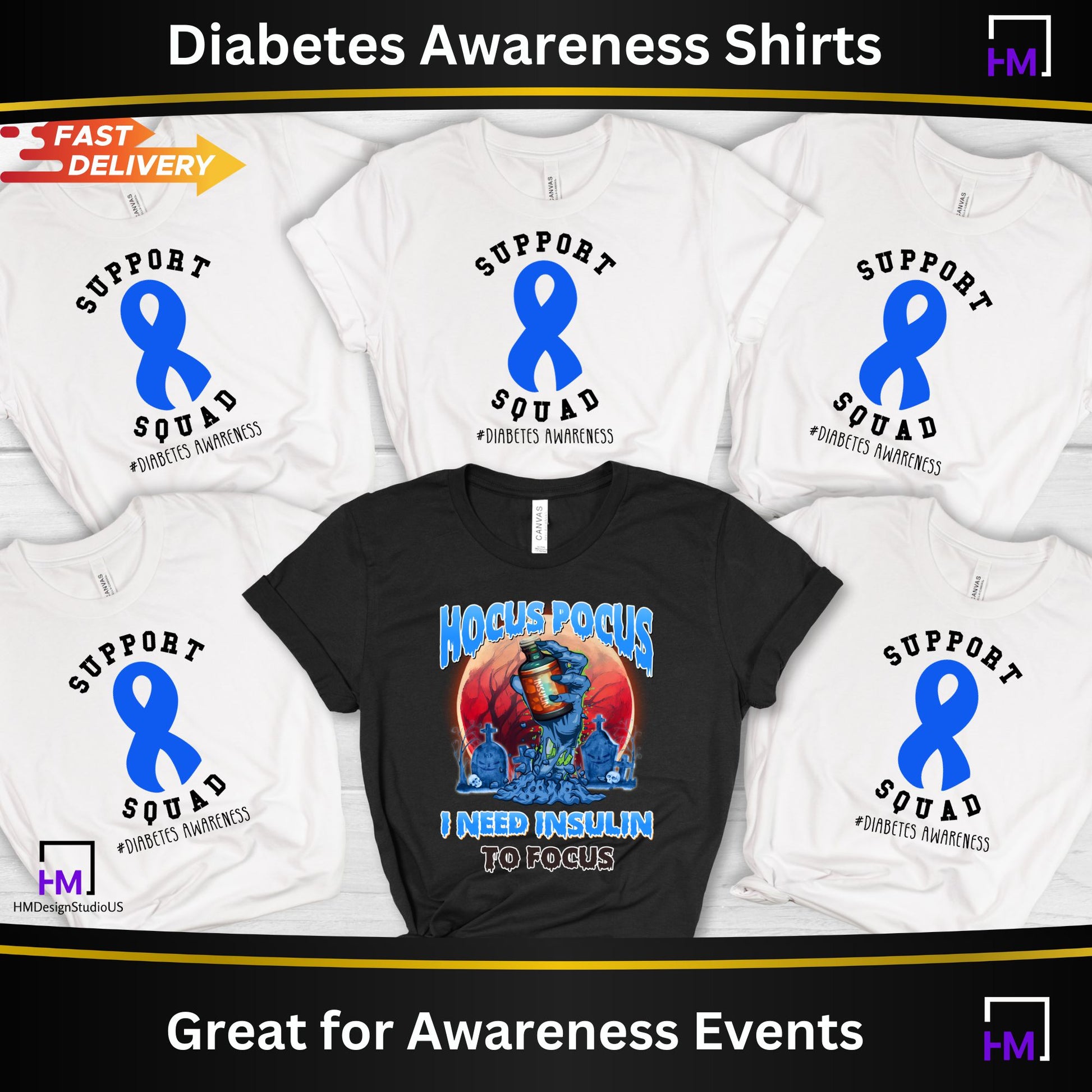 Hocus Pocus I Need Insulin To Focus Diabetes Awareness Family Shirts