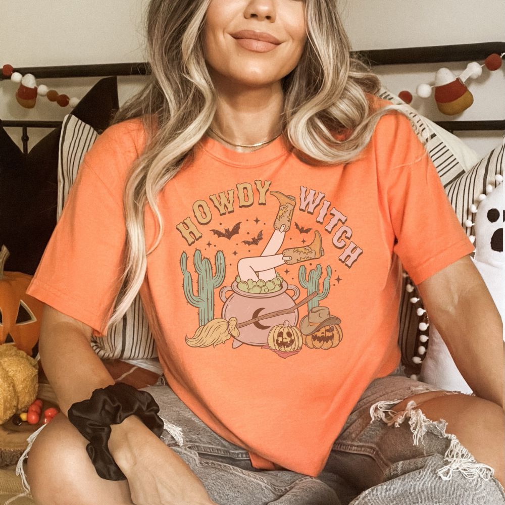 Howdy Witch Comfort Colors Halloween Shirt