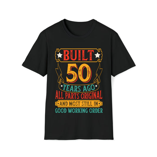 Built 50 Years Ago Retro 50th Birthday Shirt