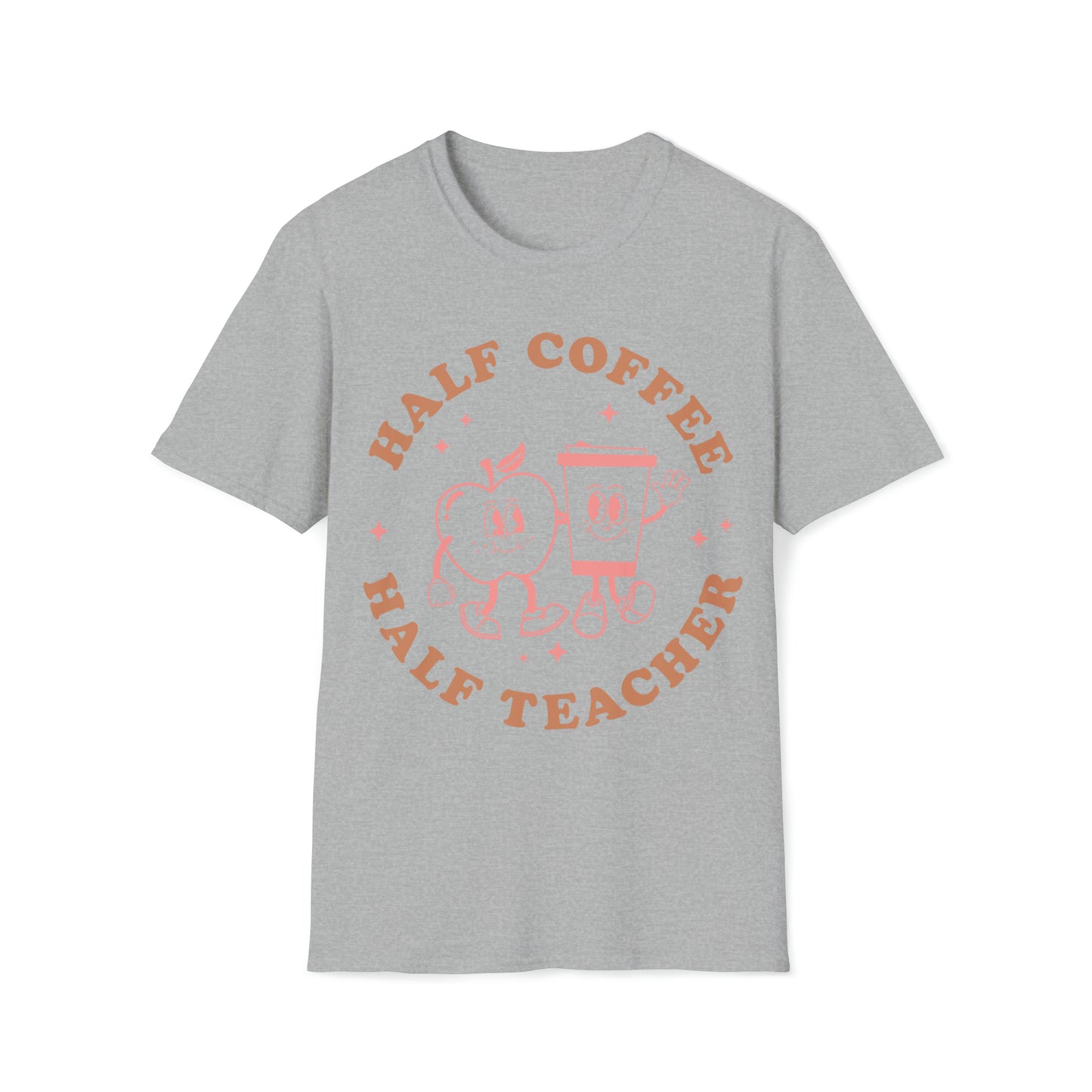 Half Coffee Half Teacher Shirt