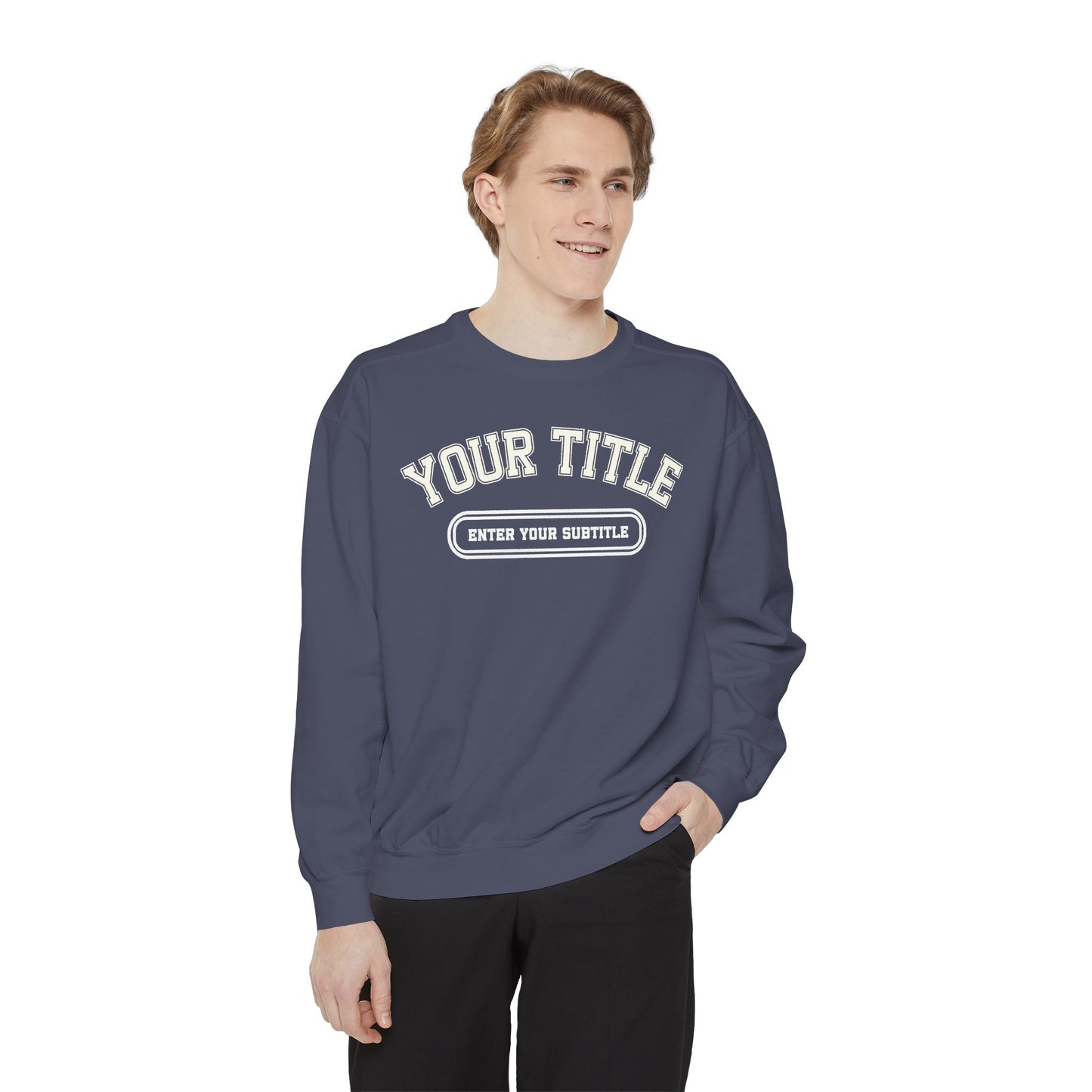 Custom Comfort Colors Sweatshirt – Personalized Title Crewneck
