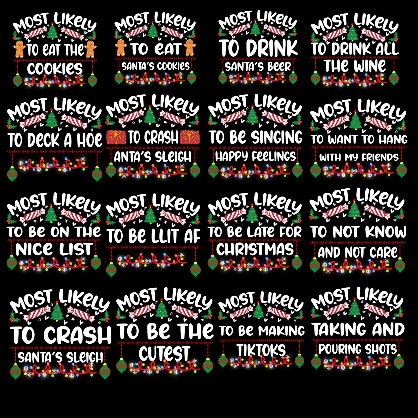 Most Likely To, Funny Christmas Family Shirts