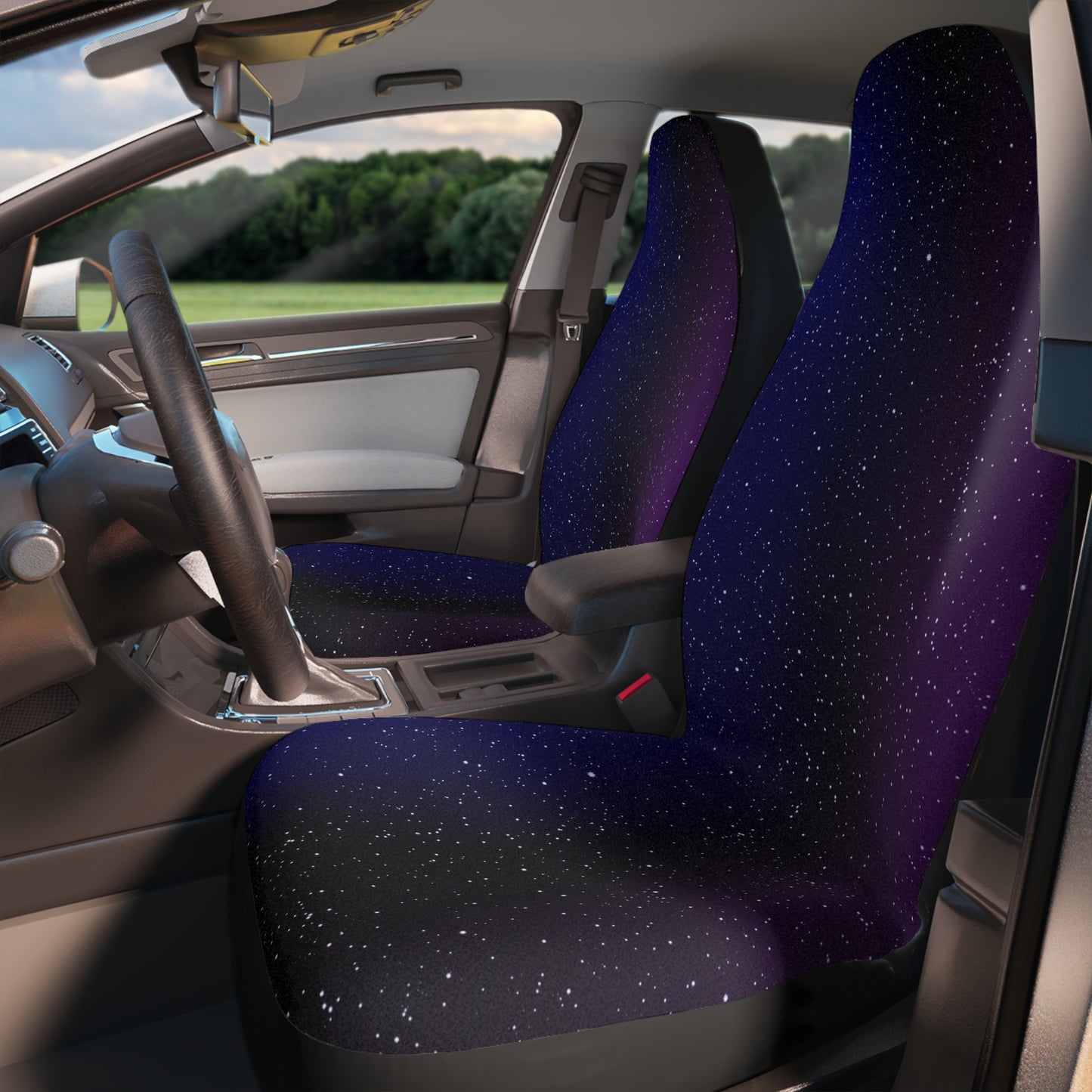 Purple Galaxy Car Seat Cover