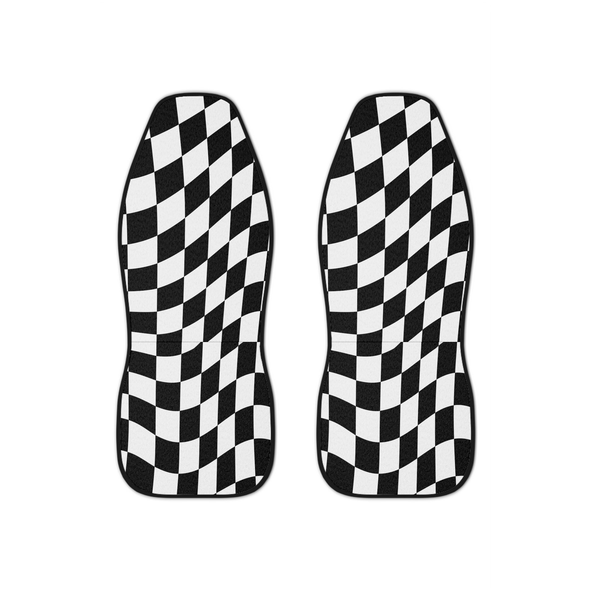 Black and White Abstract Car Seat Cover