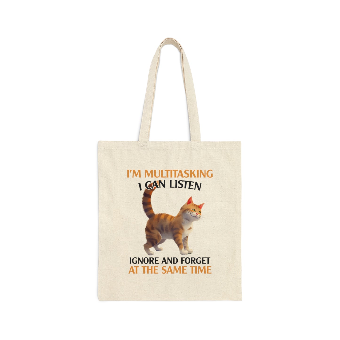 Multi-tasking...Funny Cat Tote Bag