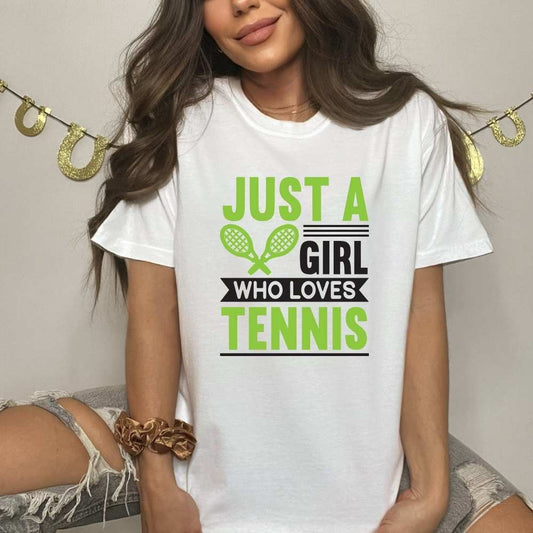 Just a Girl Who Loves Tennis Shirt, Gift for Tennis Player Shirt