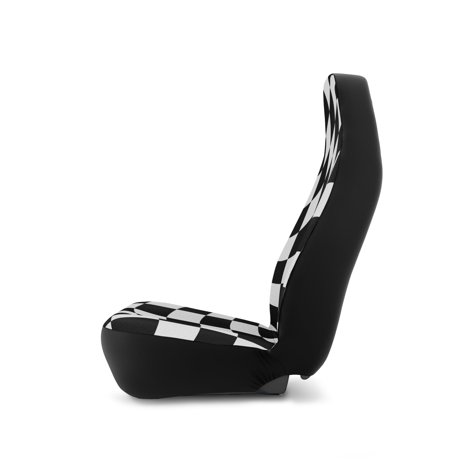 Black and White Abstract Car Seat Cover