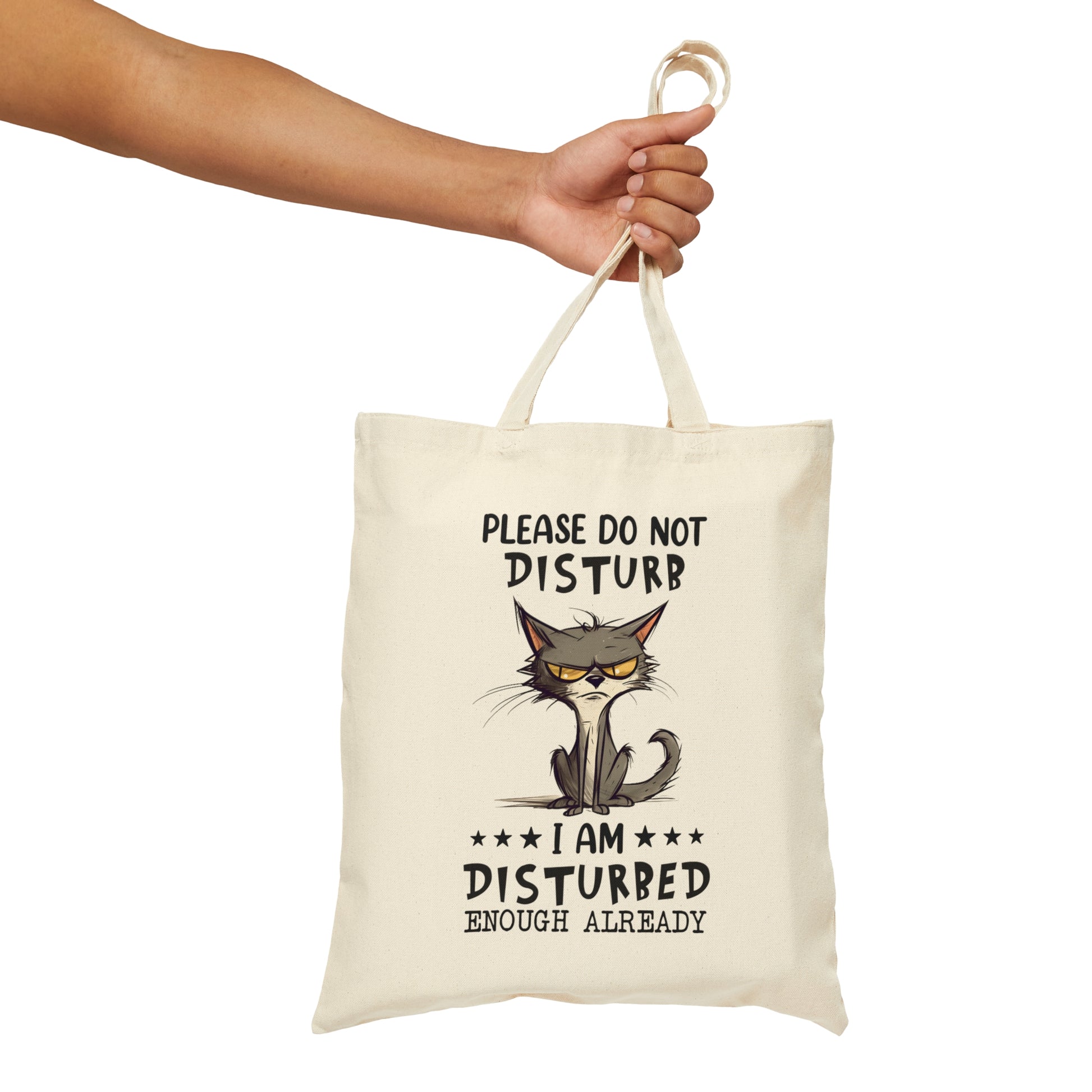 Do Not Disturb Funny Cat Tote Bag