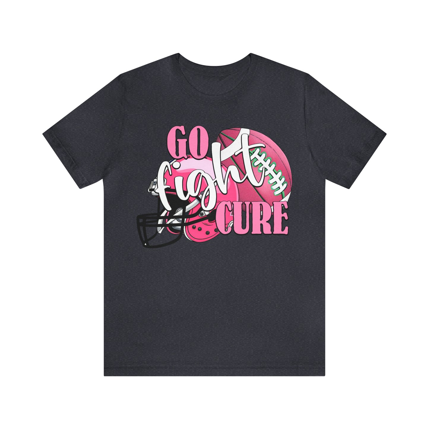 Go Fight Cure Football Breast Cancer Awareness Shirt