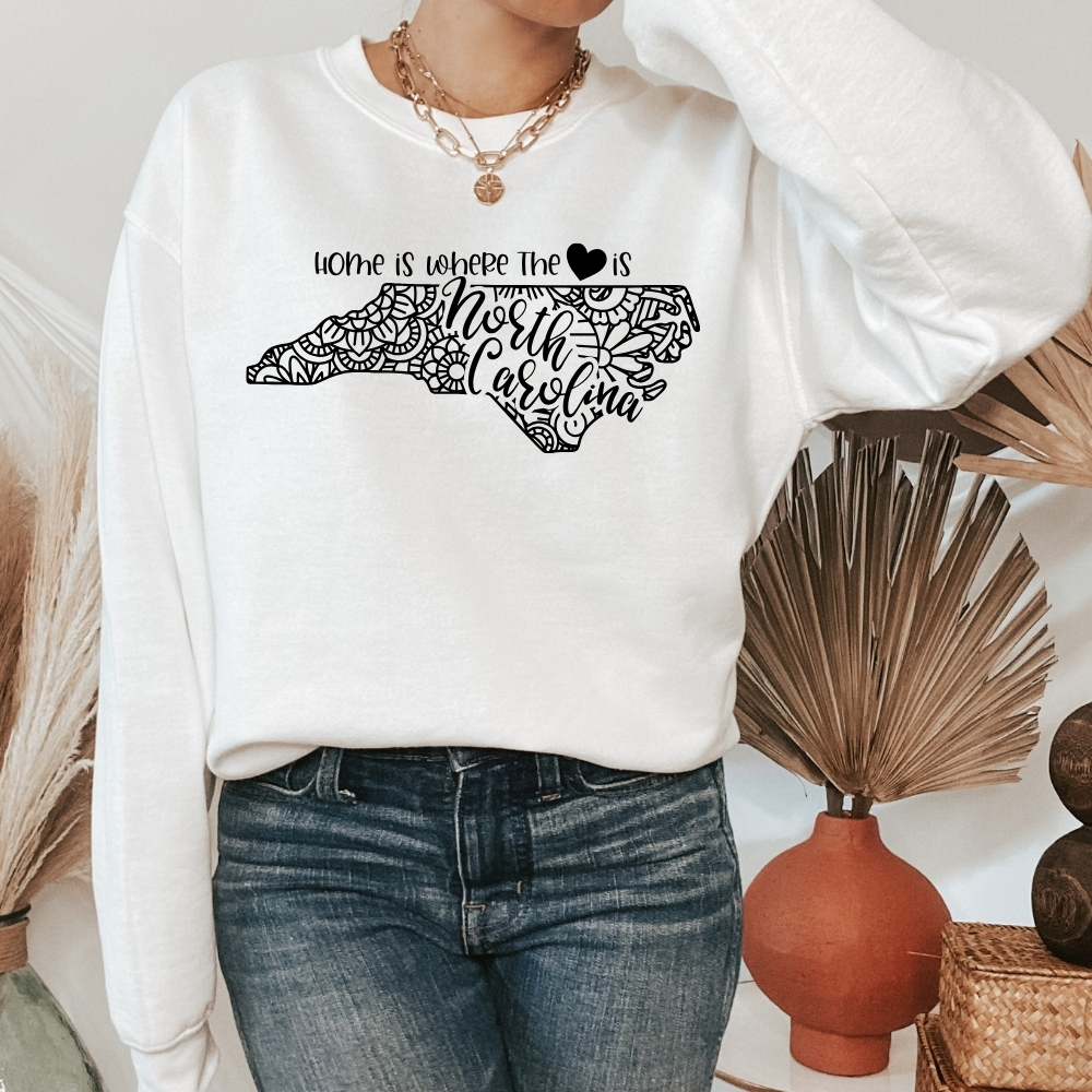 Home is Where the Heart is North Carolina Sweatshirt