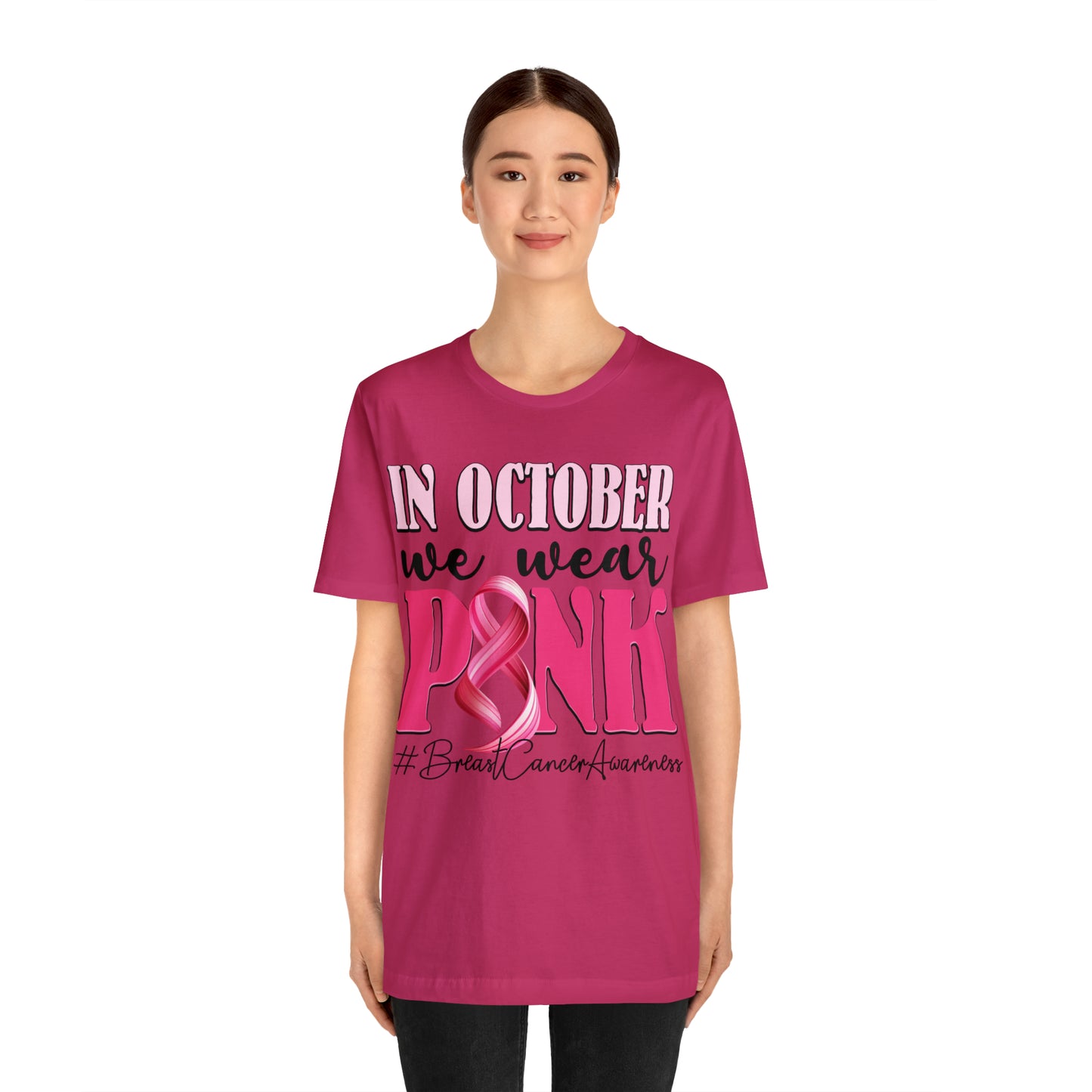 Copy of In October We Wear Pink Breast Cancer Awareness Shirt