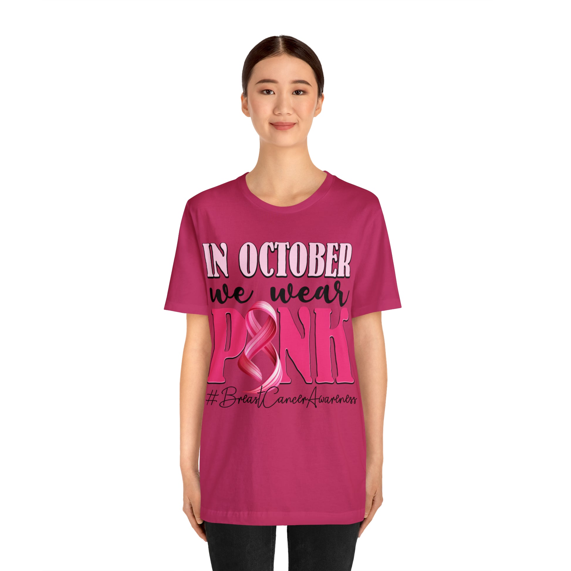 Copy of In October We Wear Pink Breast Cancer Awareness Shirt