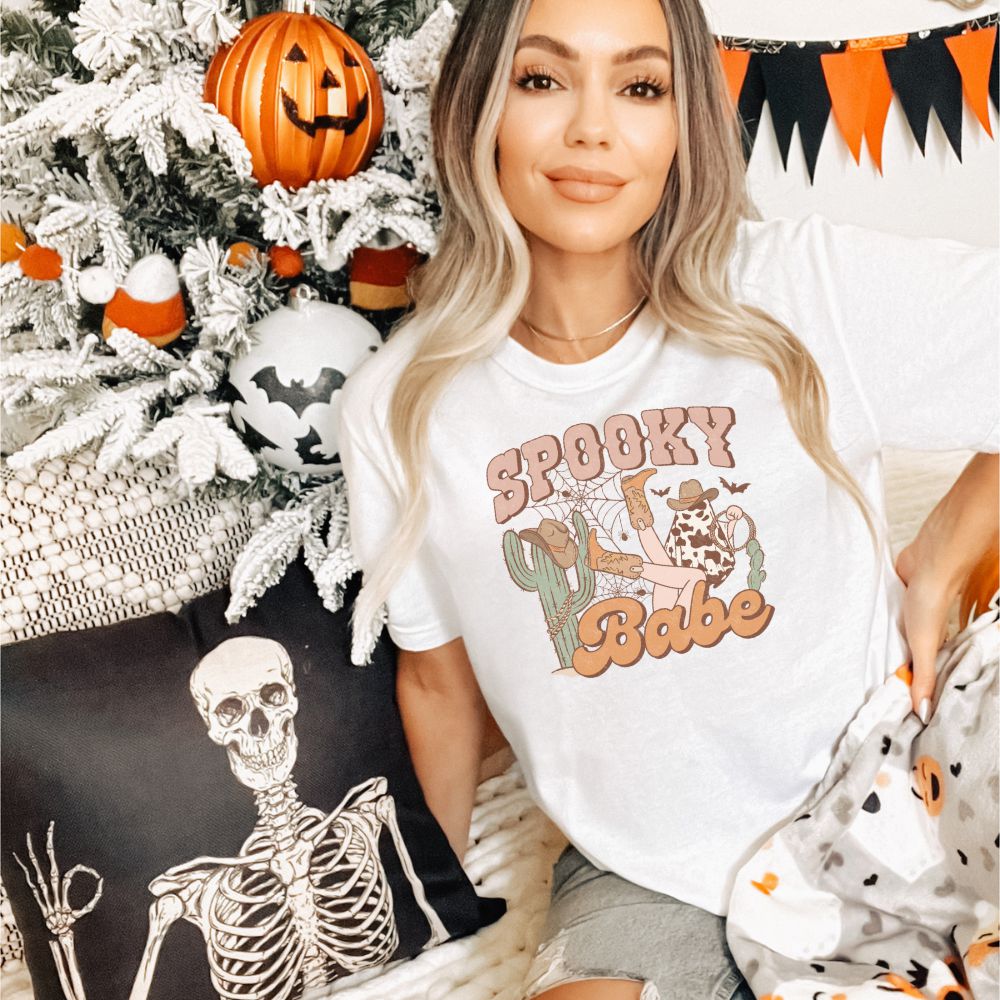 Spooky Babe Comfort Colors Halloween Shirt