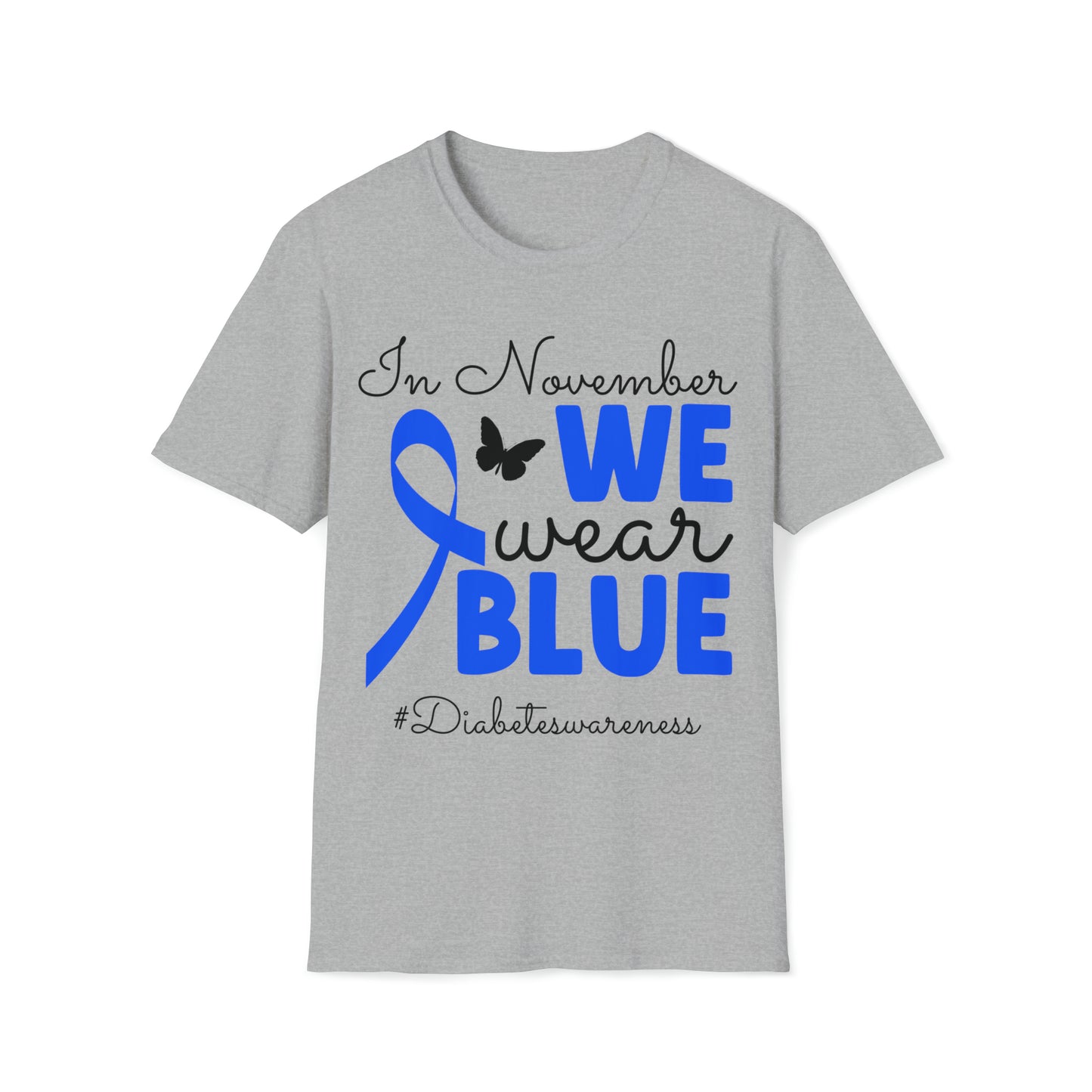 In November We Wear Blue Diabetes Awareness Shirt