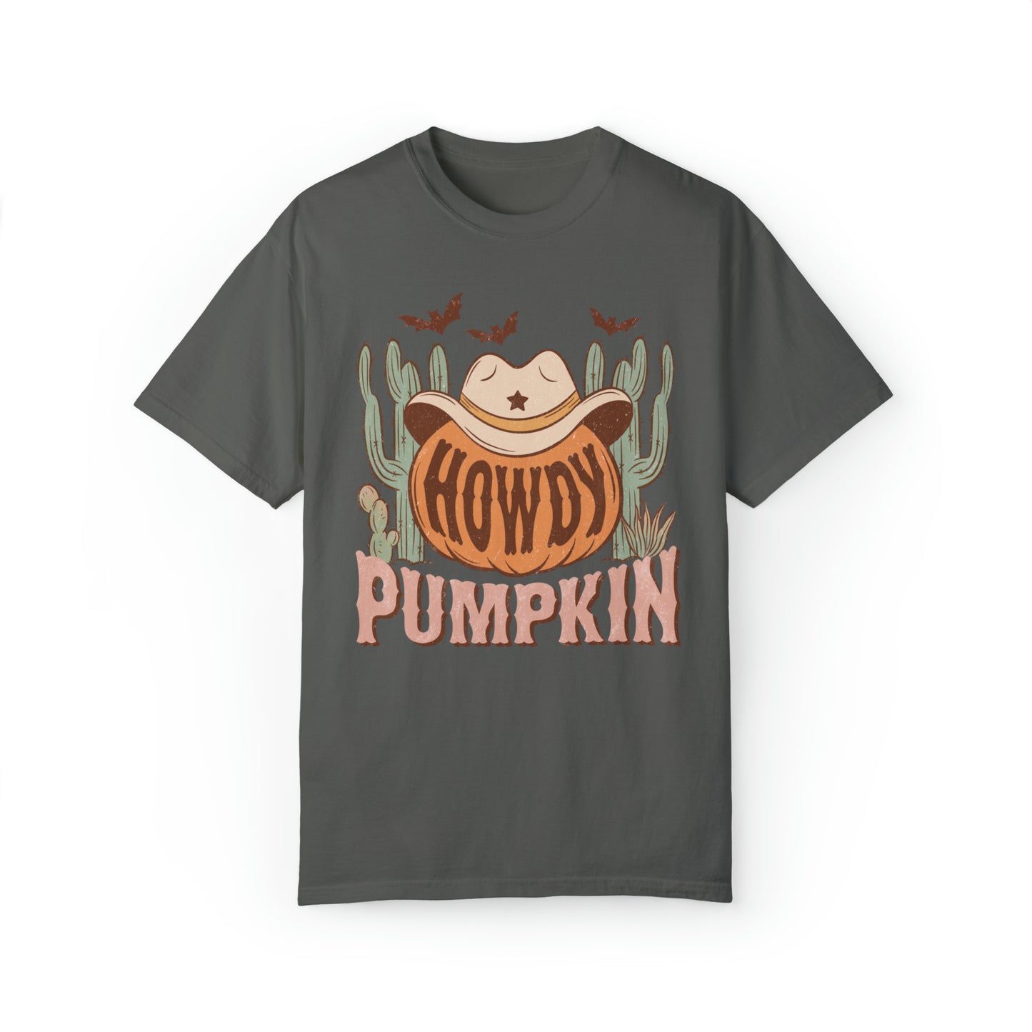 Howdy Pumpkin Western Comfort Colors Halloween Shirt