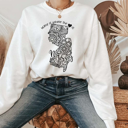 Home is Where the Heart is New Jersey Sweatshirt