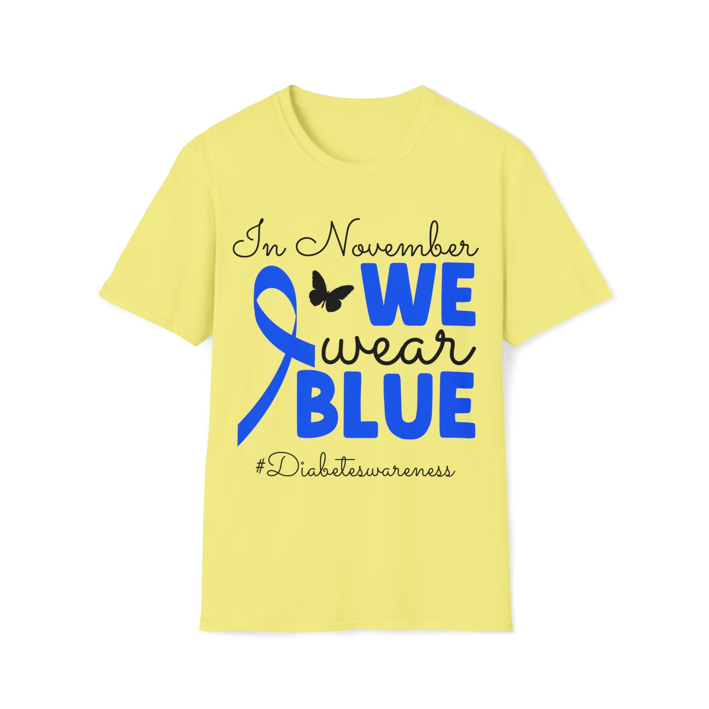 In November We Wear Blue Diabetes Awareness Shirt