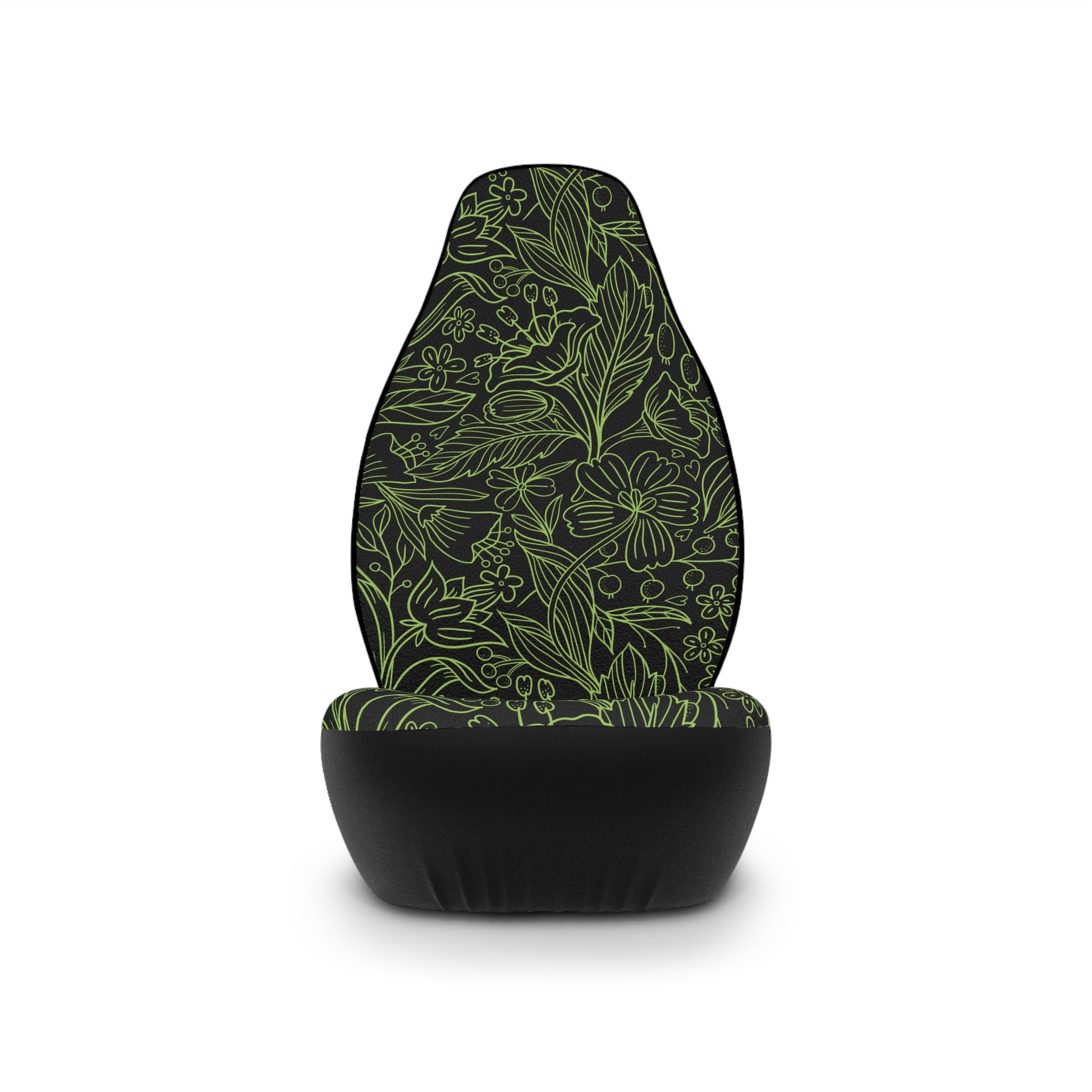 Green Floral Car Seat Cover