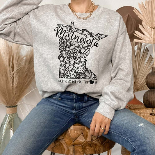 Home is Where the Heart is Minnesota Sweatshirt