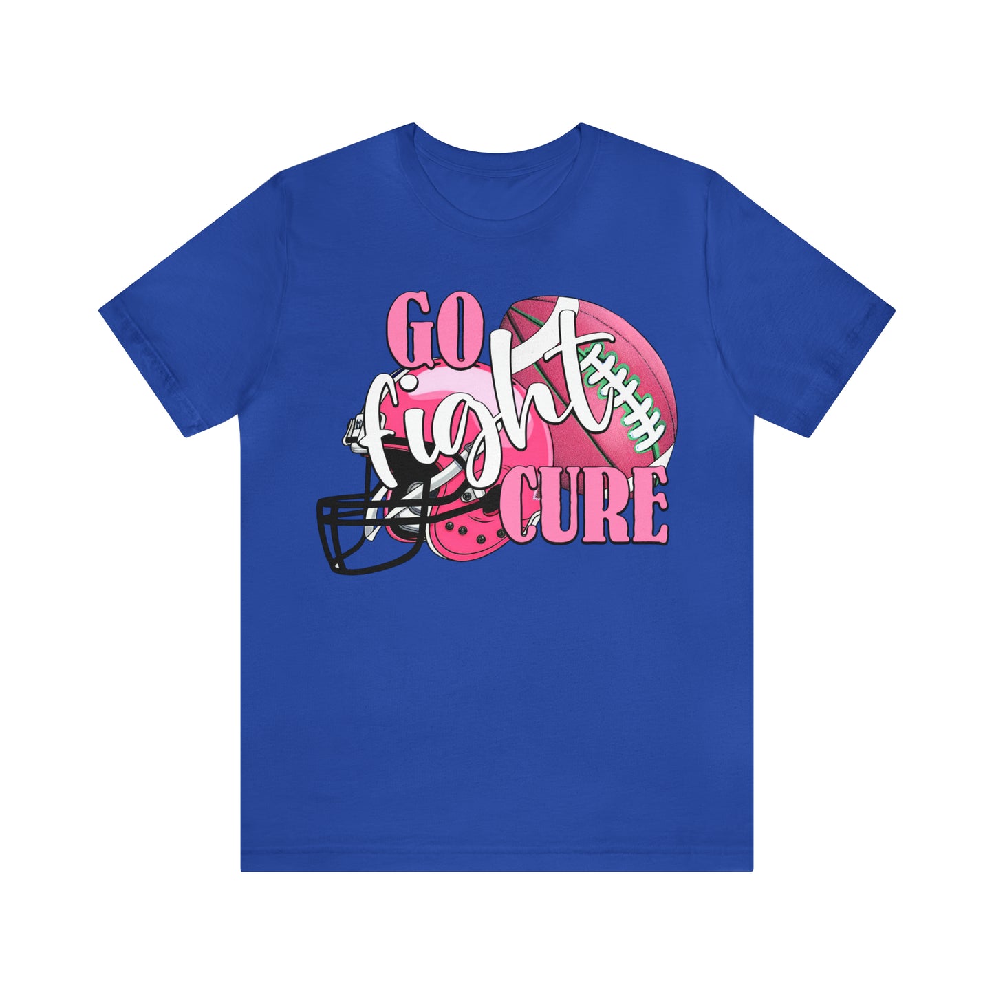 Go Fight Cure Football Breast Cancer Awareness Shirt