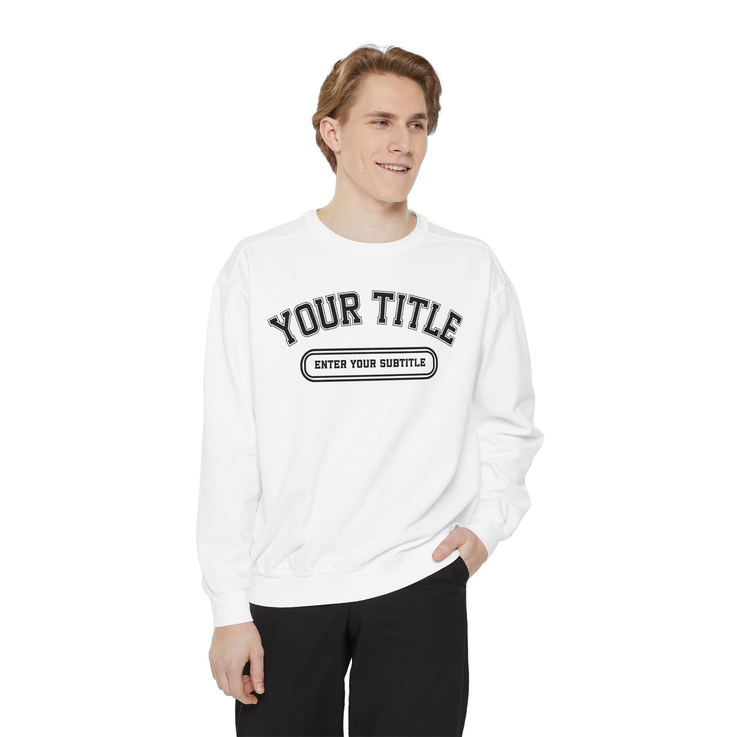 Custom Comfort Colors Sweatshirt – Personalized Title Crewneck