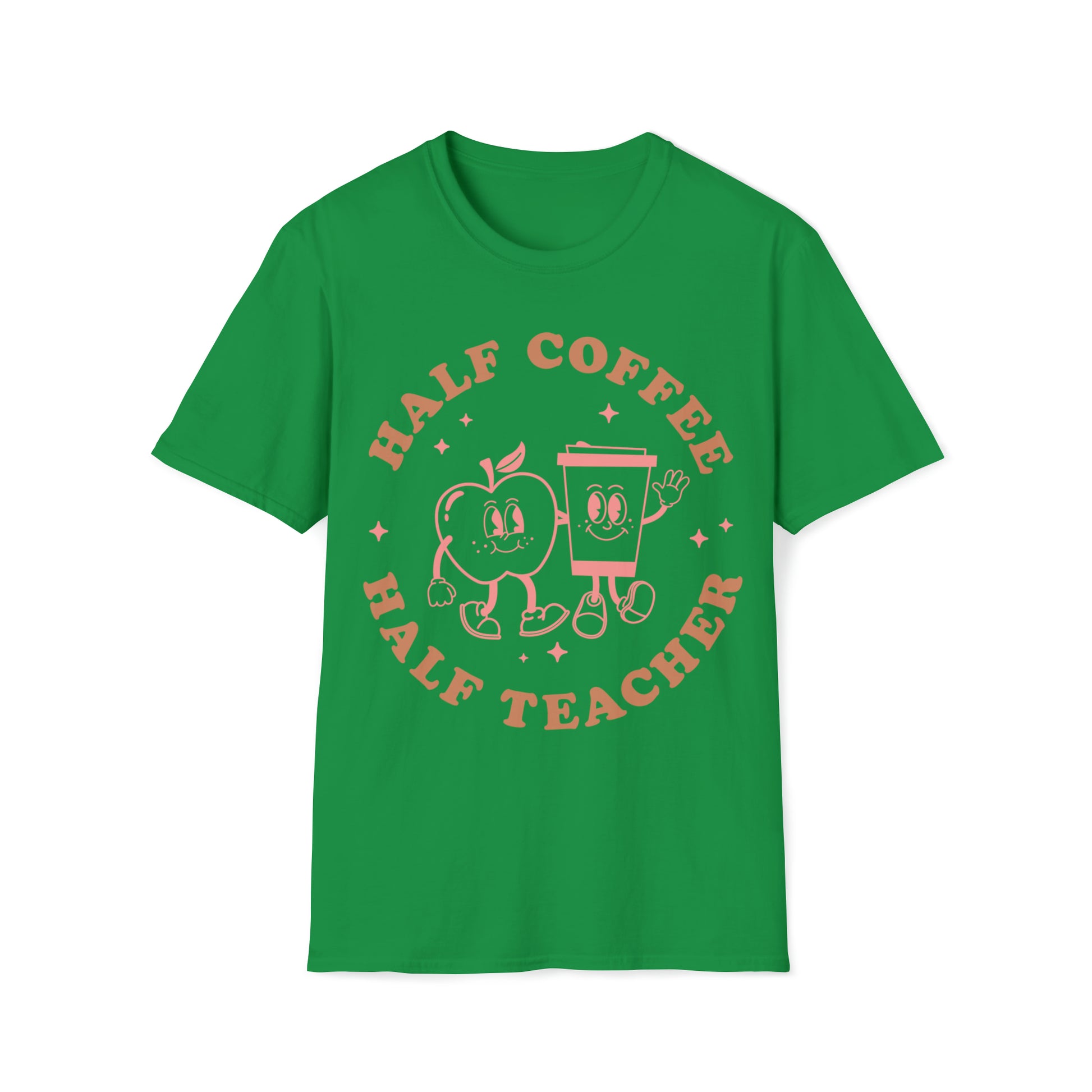 Half Coffee Half Teacher Shirt